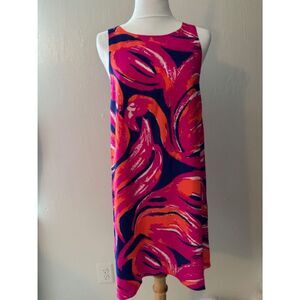 Lilly Pulitzer 100% Silk Pink Purple Orange lined Sz XS ***